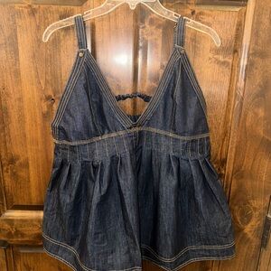 Anthropologie Denim Swing Blouse